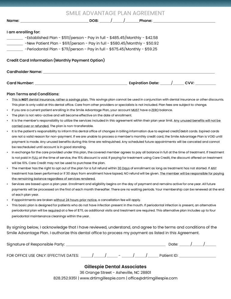 Smile Advantage|Gillespie Dental Associates – Proofs